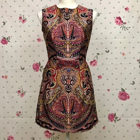 Nanette Lepore Orange Gold Sheath Mini Dress - Picture 4 of 7